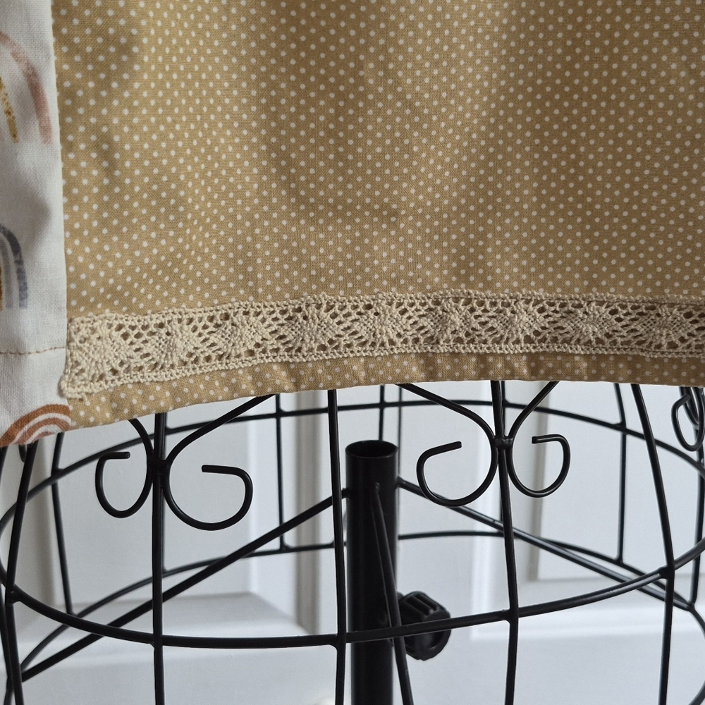 Rainbow Patterned Beige Crop Top - image 4